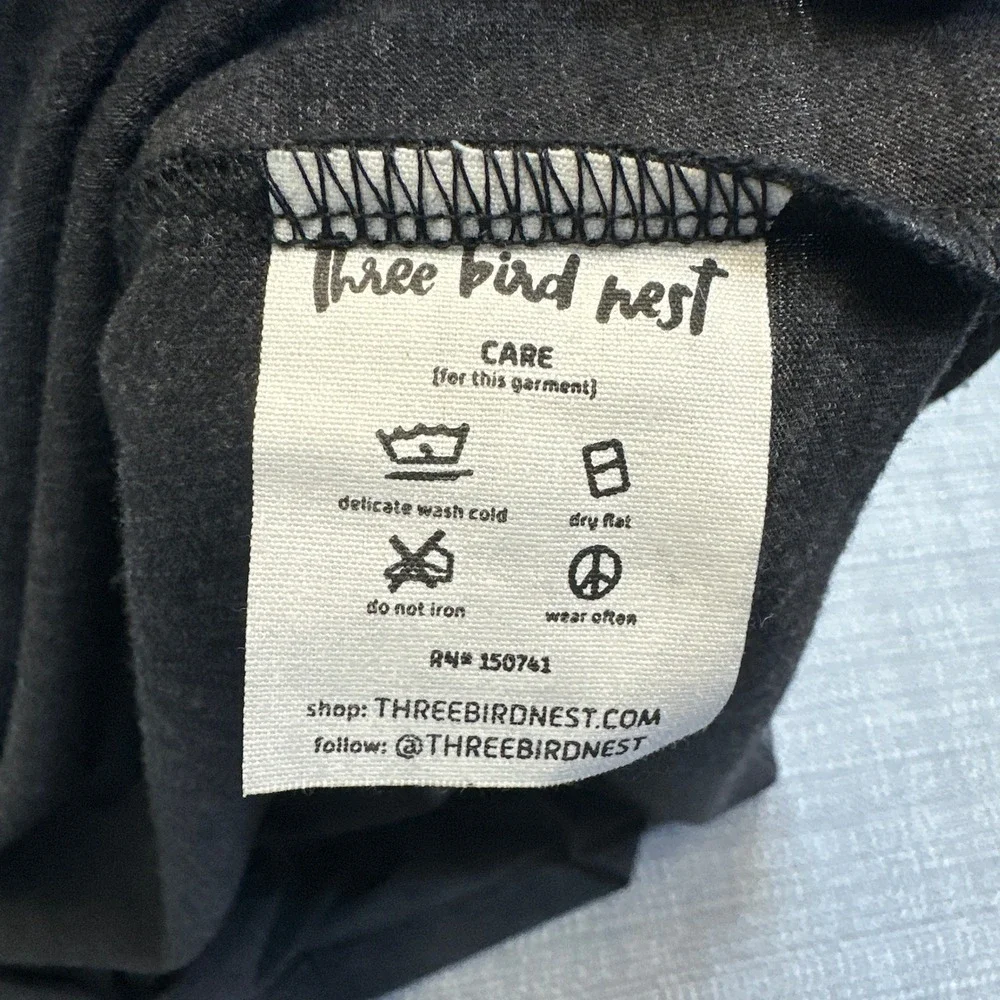 Three Bird Nest Charcoal Gray Maxi Dress XL Spaghetti Strap Flowy‎ Boho Lounge